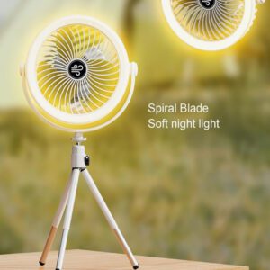 Portable travel friendly tripod fan